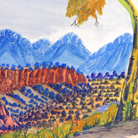 Aboriginal Artwork by Ivy Pareroultja, West of Haasts Bluff, 54x36cm