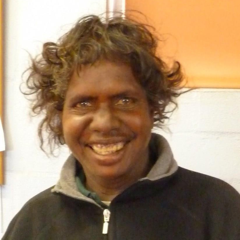 Aboriginal Artwork by Ivy Napangardi Poulson, Pikilyi Jukurrpa, 46x46cm