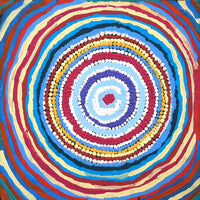 Aboriginal Artwork by Ivy Napangardi Poulson, Pikilyi Jukurrpa, 30x30cm