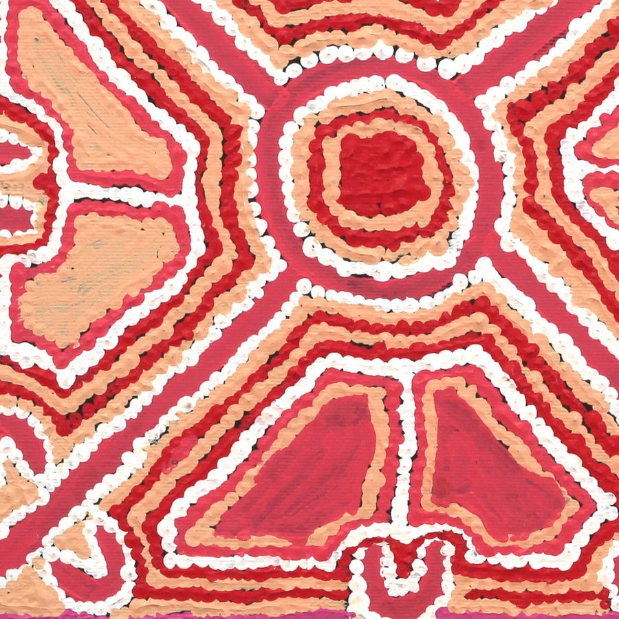 Aboriginal Artwork by Ivy Napangardi Poulson, Pikilyi Jukurrpa, 30x30cm