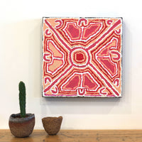 Aboriginal Artwork by Ivy Napangardi Poulson, Pikilyi Jukurrpa, 30x30cm