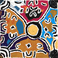 Aboriginal Artwork by Ivy Napangardi Poulson, Pikilyi Jukurrpa, 30x30cm