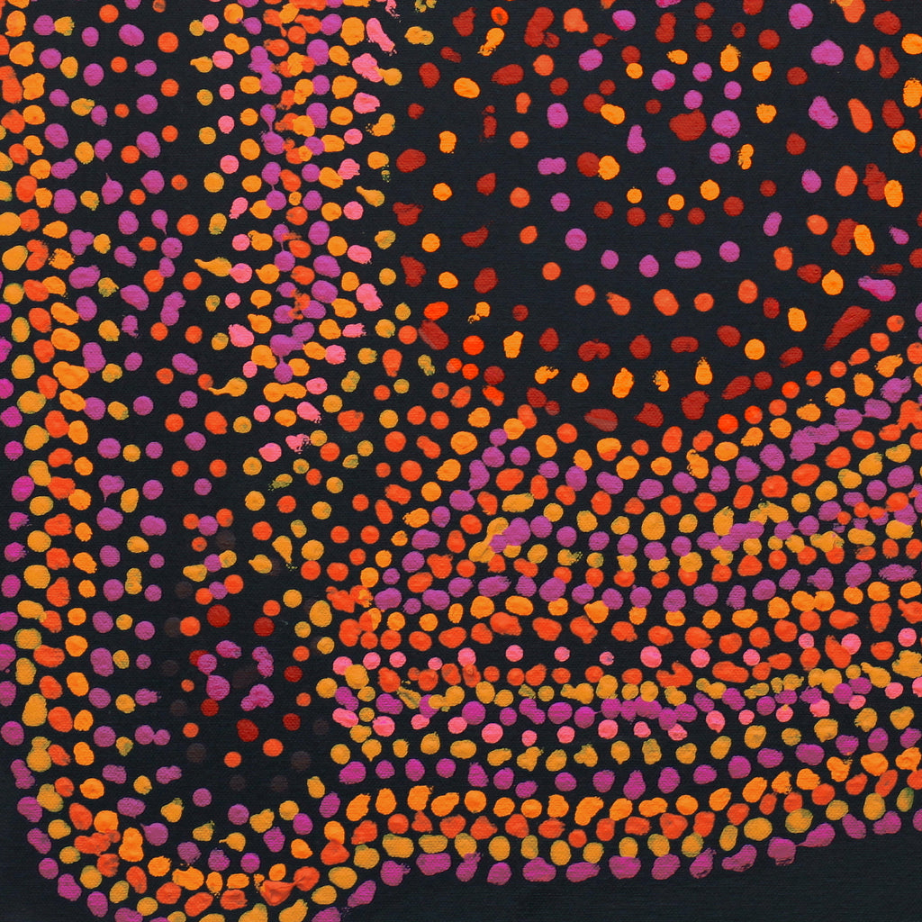 Aboriginal Artwork by Jeani Napangardi Lewis, Mina Mina Jukurrpa - Ngalyipi, 46x46cm