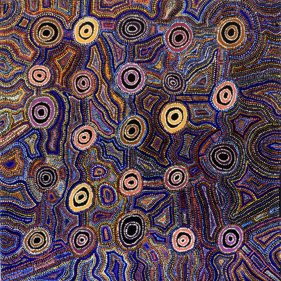 Aboriginal Artwork by Joy Nangala Brown, Yumari Jukurrpa, 76x76cm