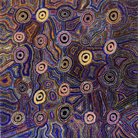 Aboriginal Art by Joy Nangala Brown, Yumari Jukurrpa, 76x76cm - ART ARK®