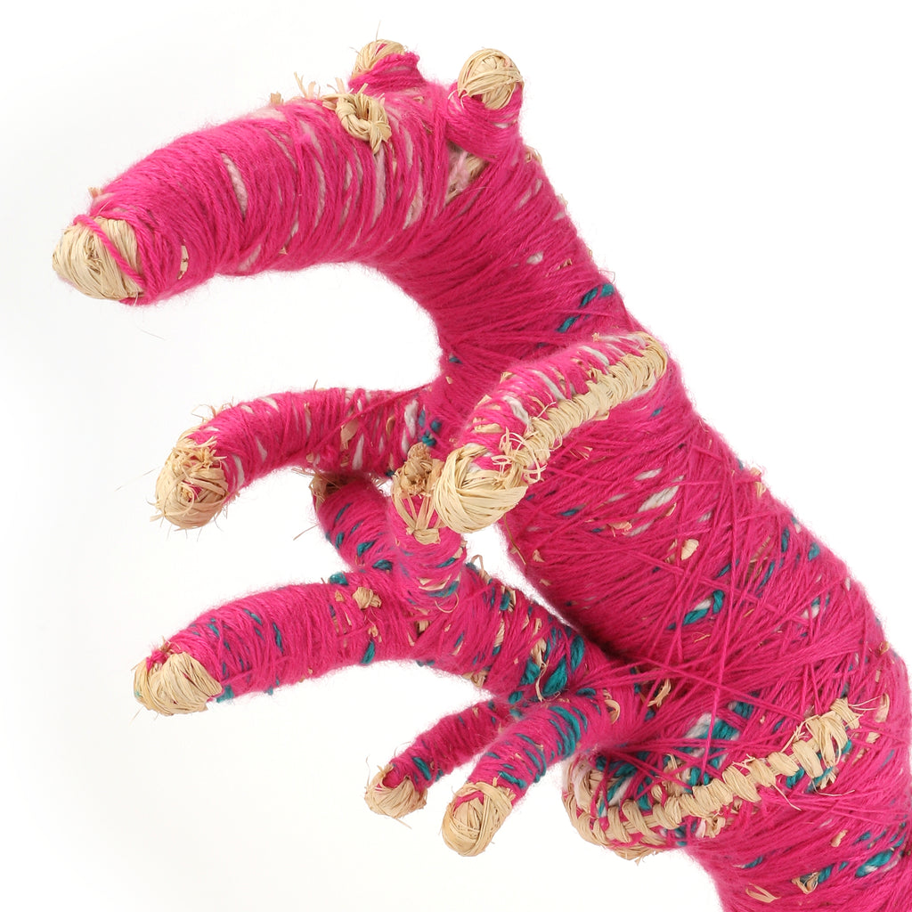 Aboriginal Artwork by Jacinta Heffernan - Kangaroo and Joey Tjanpi Sculpture