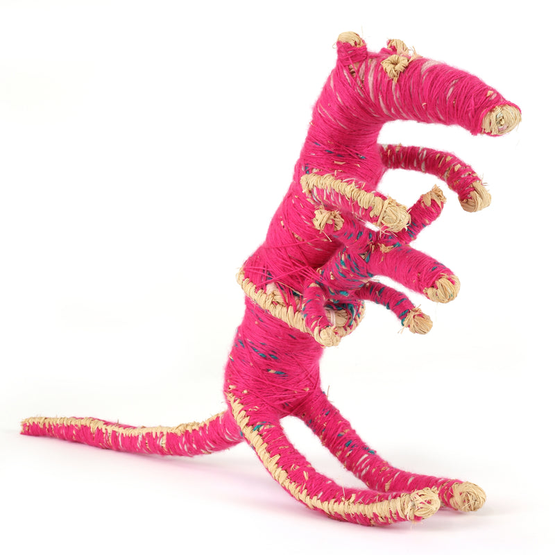 Aboriginal Artwork by Jacinta Heffernan - Kangaroo and Joey Tjanpi Sculpture