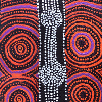 Aboriginal Artwork by Jamie Lee Nampijinpa Brown, Ngapa Jukurrpa (Water Dreaming) - Mikanji, 61x30cm