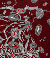 Aboriginal Artwork by Janelle Napurrurla Wilson, Janganpa Jukurrpa (Brush-tail Possum Dreaming)- Mawurrji, 107x91cm