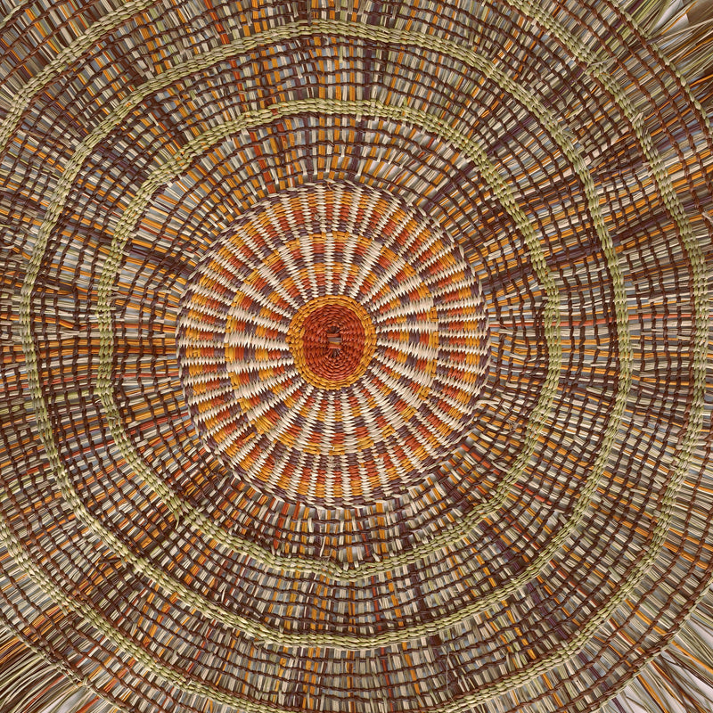Aboriginal Artwork by Janet Guyula Garkunyalawuy - Woven Mat - 160cm