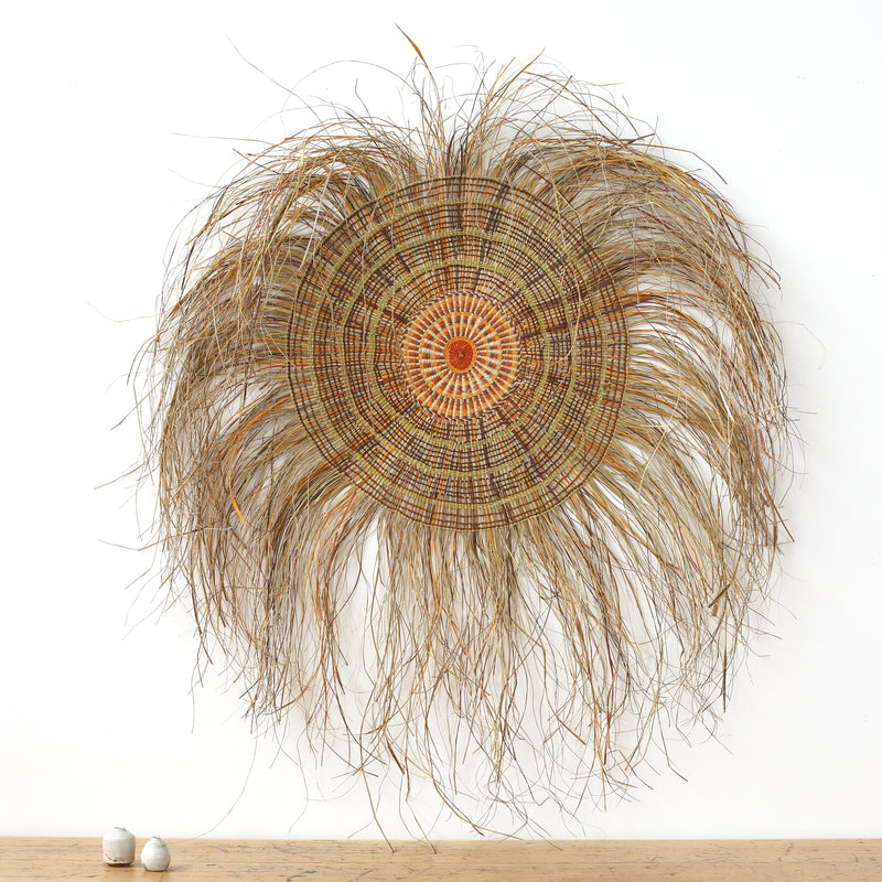 Aboriginal Artwork by Janet Guyula Garkunyalawuy - Woven Mat - 160cm