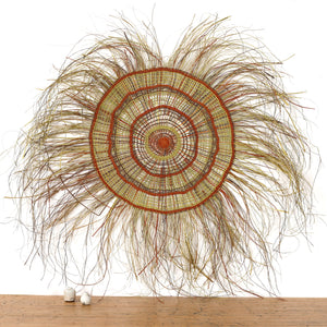 Aboriginal Artwork by Janet Guyula Garkunyalawuy - Woven Mat - 140cm - ART ARK®