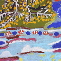 Aboriginal Artwork by Janet Koongotema, Waangk Alke – Story Place, 120x100cm