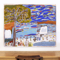 Aboriginal Artwork by Janet Koongotema, Waangk Alke – Story Place, 120x100cm