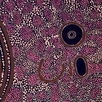 Aboriginal Artwork by Janet Lane, Kungkarangkalpa (Seven Sisters Story), 101x76cm