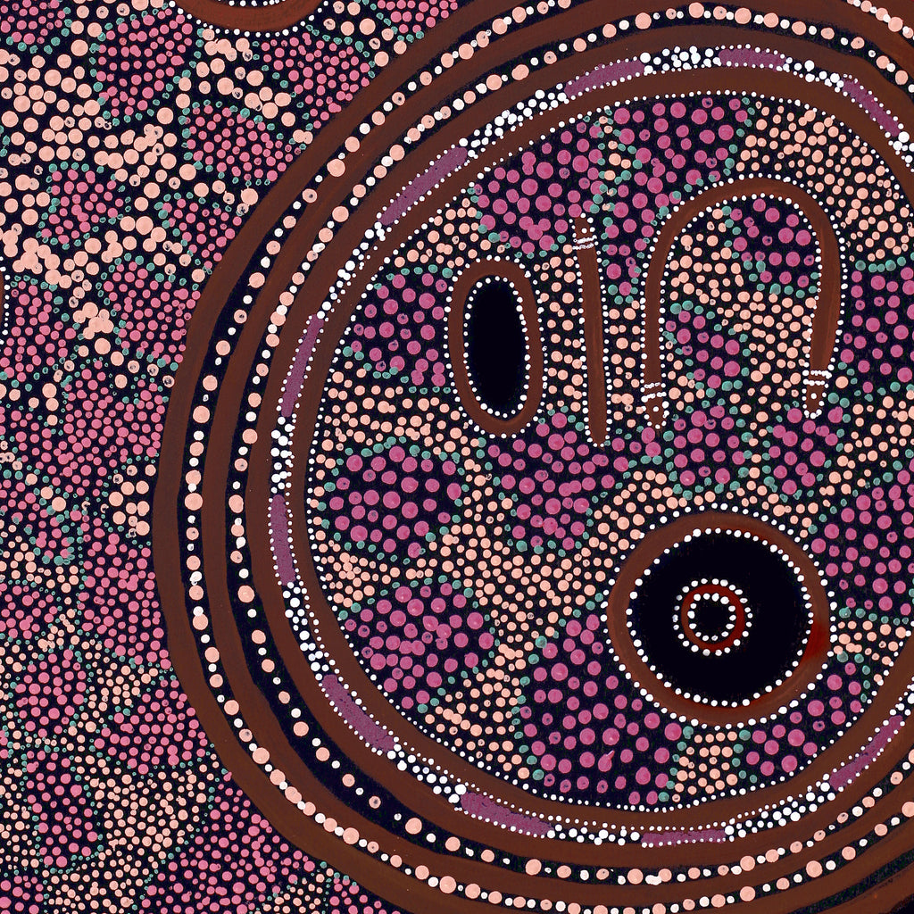 Aboriginal Art by Janet Lane, Kungkarangkalpa (Seven Sisters Story), 101x76cm - ART ARK®