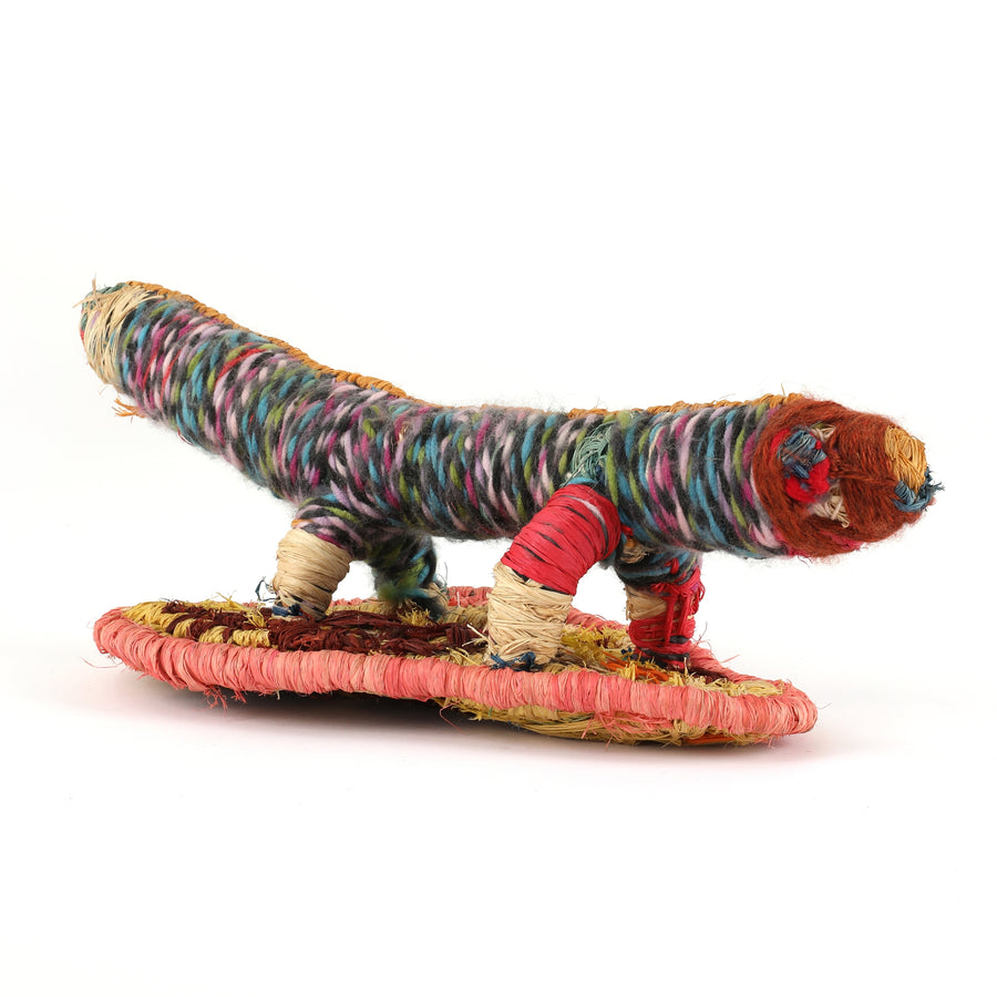 Aboriginal Artwork by Janet Pearce - Tinka (Goanna) Tjanpi Sculpture