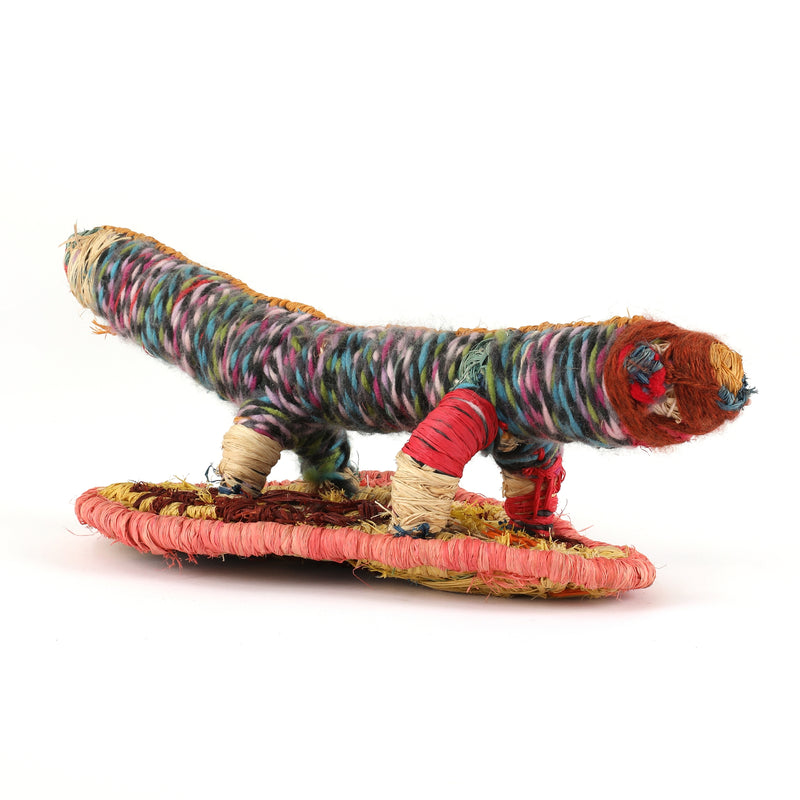 Aboriginal Artwork by Janet Pearce - Tinka (Goanna) Tjanpi Sculpture