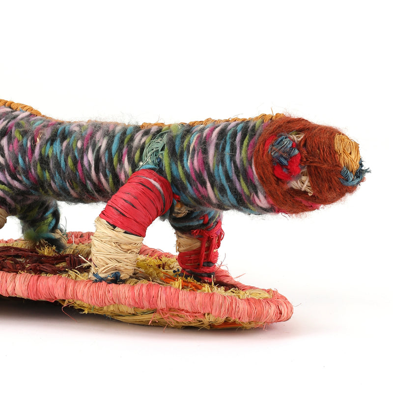 Aboriginal Artwork by Janet Pearce - Tinka (Goanna) Tjanpi Sculpture