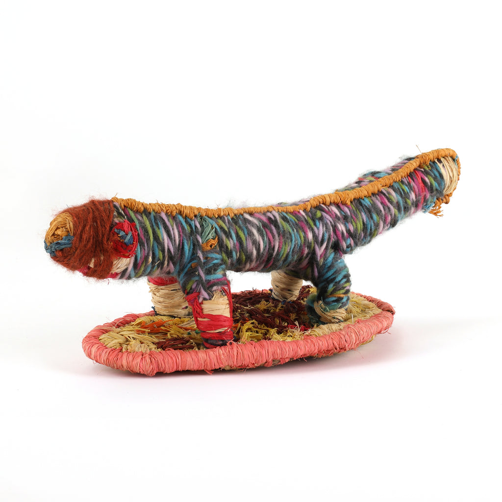 Aboriginal Artwork by Janet Pearce - Tinka (Goanna) Tjanpi Sculpture