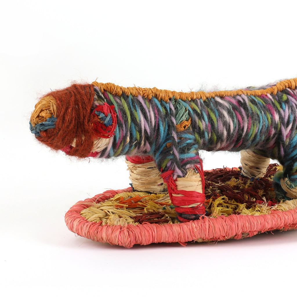 Aboriginal Artwork by Janet Pearce - Tinka (Goanna) Tjanpi Sculpture