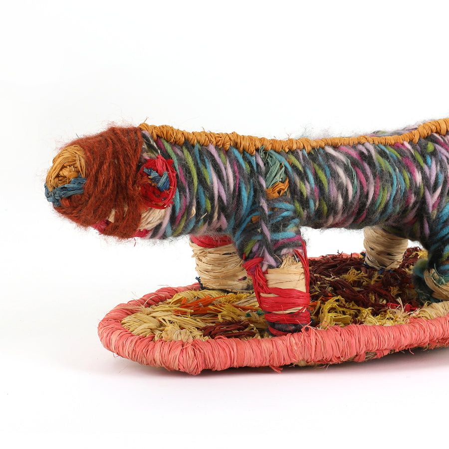 Aboriginal Artwork by Janet Pearce - Tinka (Goanna) Tjanpi Sculpture