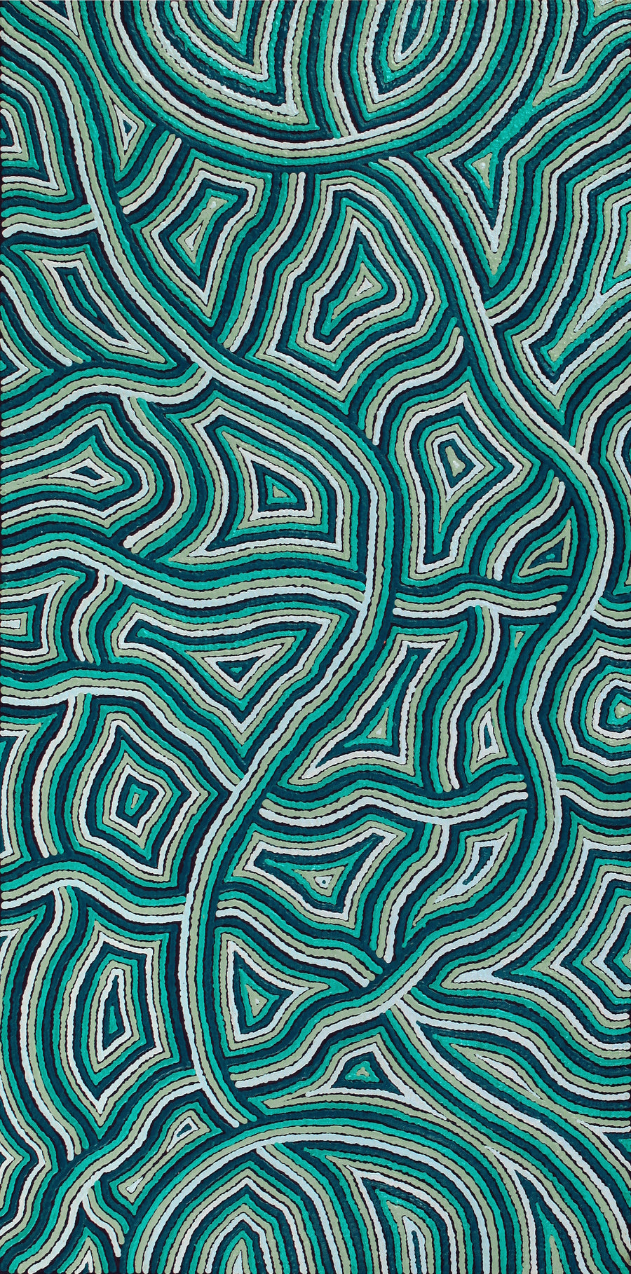 Aboriginal Artwork by Janice Miller, Walka Wiru Ngura Wiru, 101x49cm