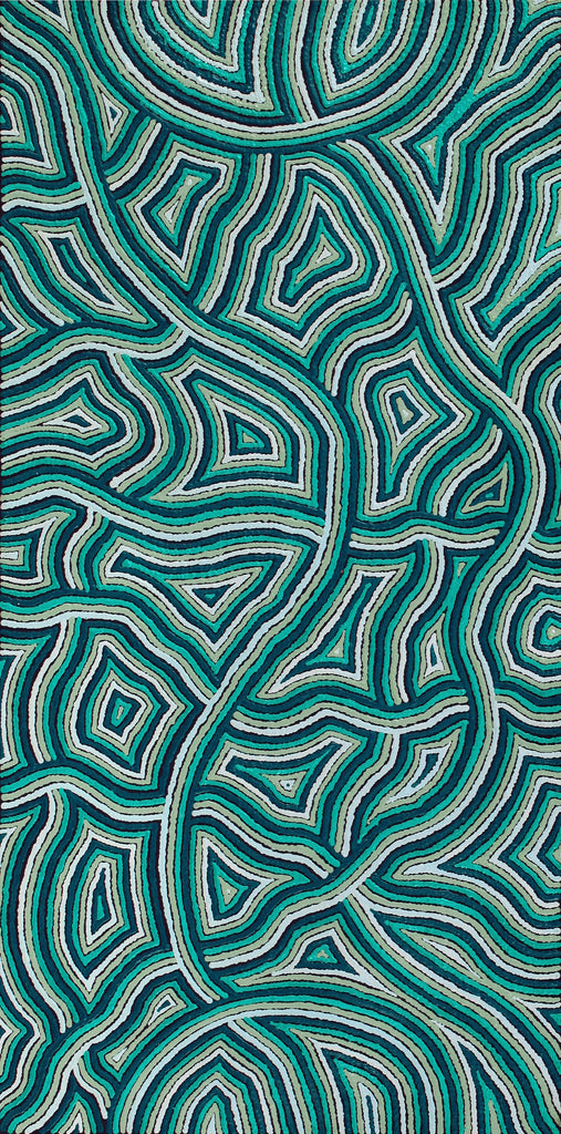 Aboriginal Artwork by Janice Miller, Walka Wiru Ngura Wiru, 101x49cm