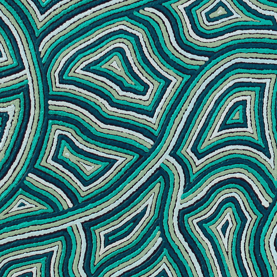 Aboriginal Artwork by Janice Miller, Walka Wiru Ngura Wiru, 101x49cm
