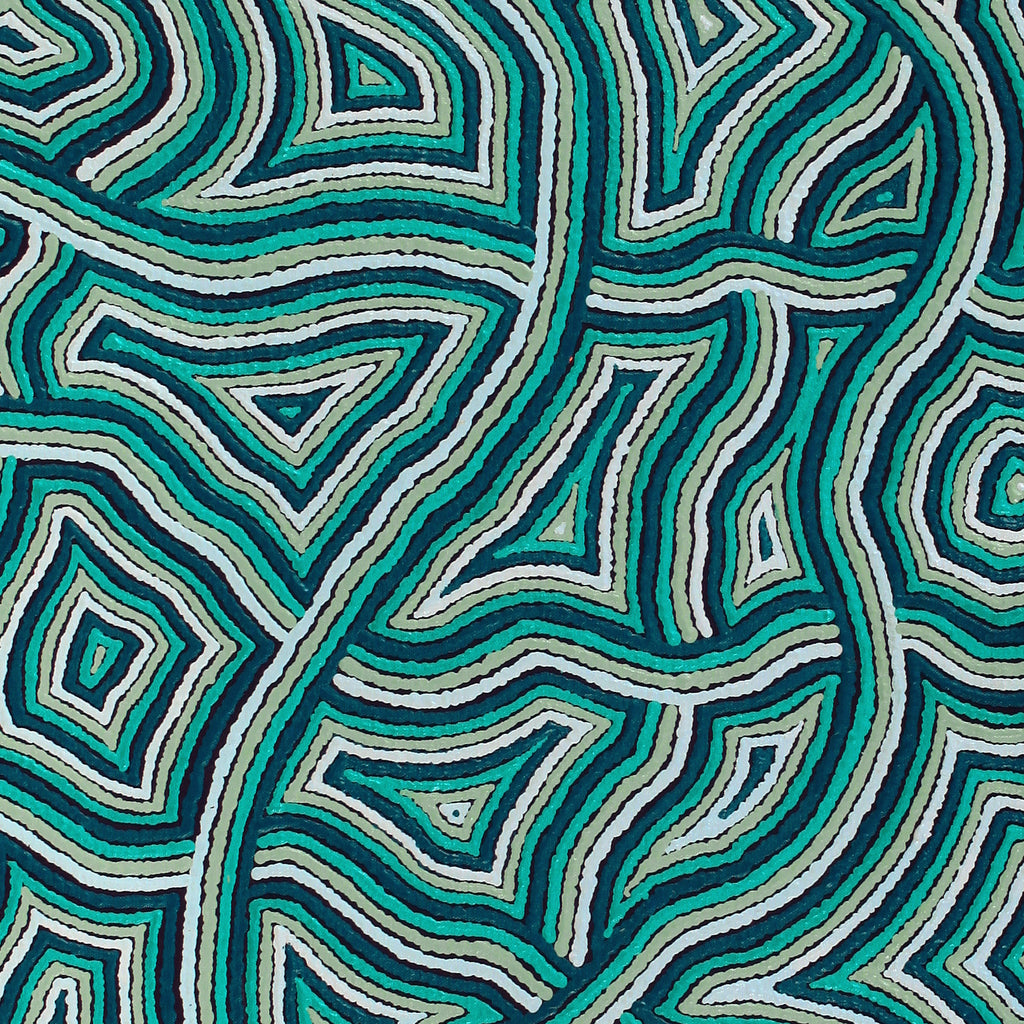 Aboriginal Artwork by Janice Miller, Walka Wiru Ngura Wiru, 101x49cm