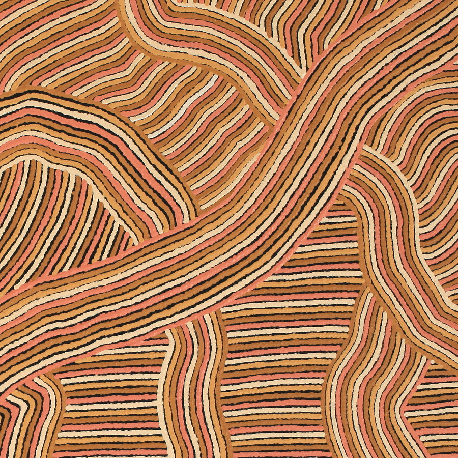Aboriginal Artwork by Janice Miller, Walka Wiru Ngura Wiru, 122x61cm