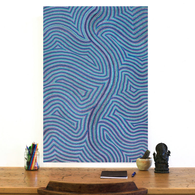 Aboriginal Artwork by Janice Miller, Walka Wiru Ngura Wiru, 91x61cm