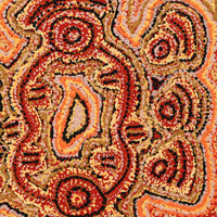 Aboriginal Artwork by Janice Nampijinpa Hargraves, Ngapa Jukurrpa (Water Dreaming) - Pirlinyarnu, 30x30cm