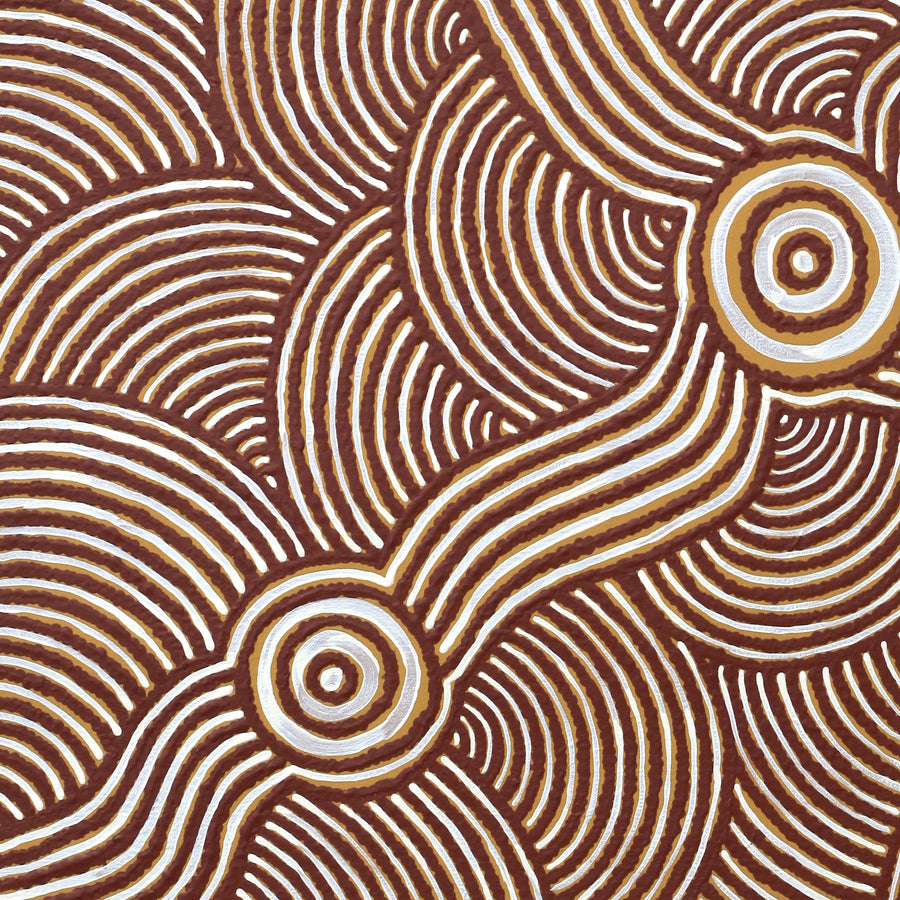 Aboriginal Artwork by Janice Miller, Minyma Tjukurpa, 61x61cm