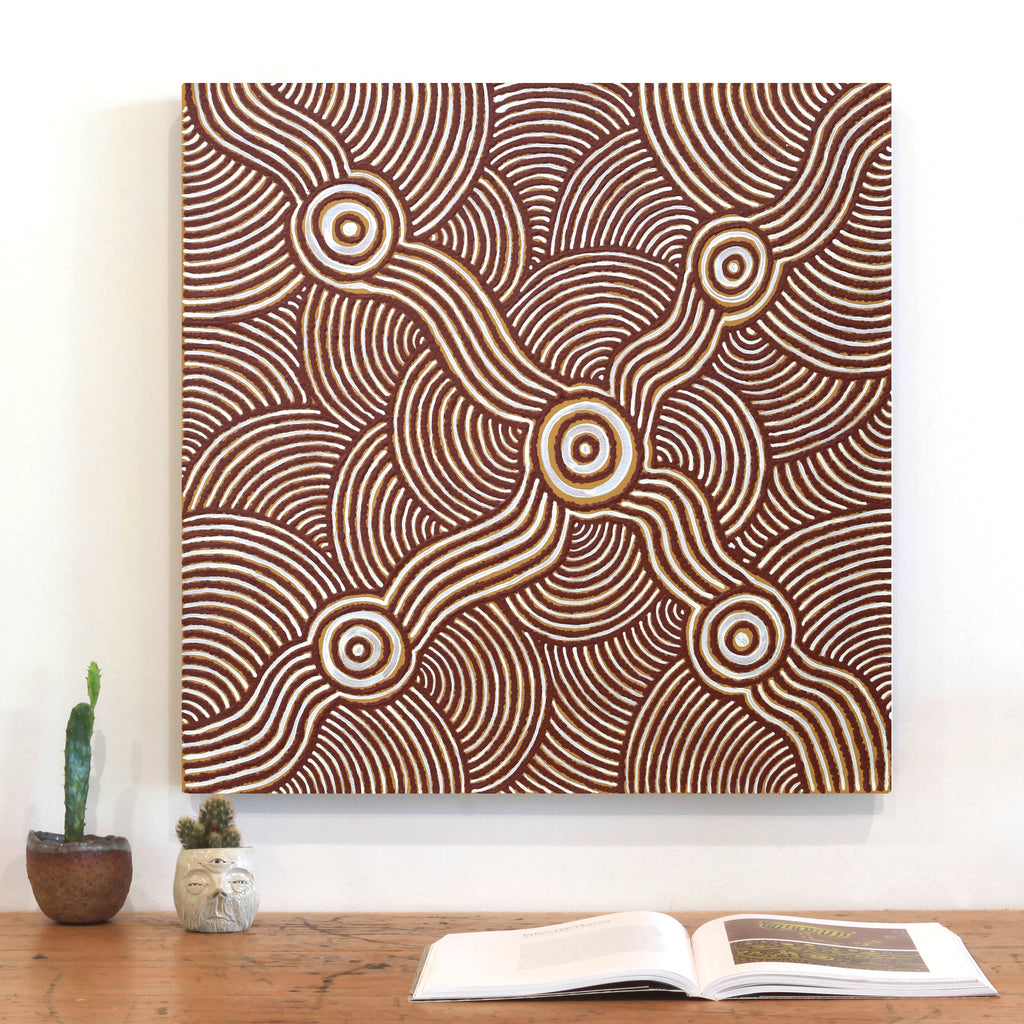 Aboriginal Art by Janice Miller, Minyma Tjukurpa, 61x61cm - ART ARK®