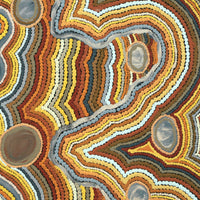 Aboriginal Artwork by Janice Miller, Kungkarangkalpa (Seven Sisters Story), 61x61cm
