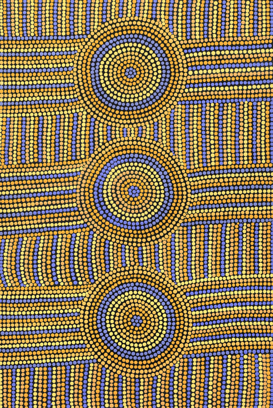 Aboriginal Artwork by Janice Miller, Minyma Tjukurpa, 91x61cm