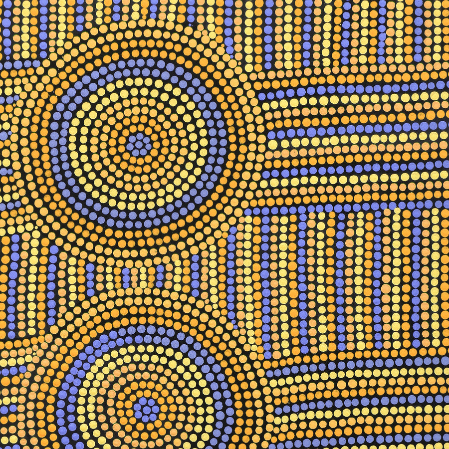 Aboriginal Artwork by Janice Miller, Minyma Tjukurpa, 91x61cm