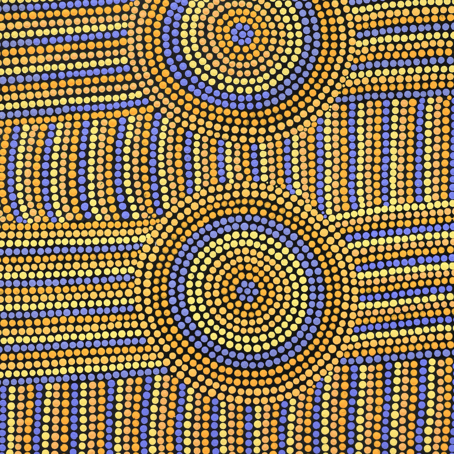 Aboriginal Artwork by Janice Miller, Minyma Tjukurpa, 91x61cm
