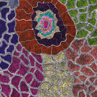 Aboriginal Artwork by Janie Napangardi Williams, Ngarlkirdi Jukurrpa (Witchetty Grub Dreaming), 107x91cm