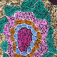 Aboriginal Artwork by Janie Napangardi Williams, Ngarlkirdi Jukurrpa (Witchetty Grub Dreaming), 107x91cm