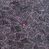 Aboriginal Artwork by Janie Napangardi Williams, Ngarlkirdi Jukurrpa (Witchetty Grub Dreaming), 30x30cm