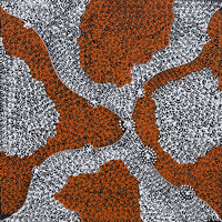 Aboriginal Artwork by Janie Napangardi Williams, Ngarlkirdi Jukurrpa (Witchetty Grub Dreaming), 30x30cm