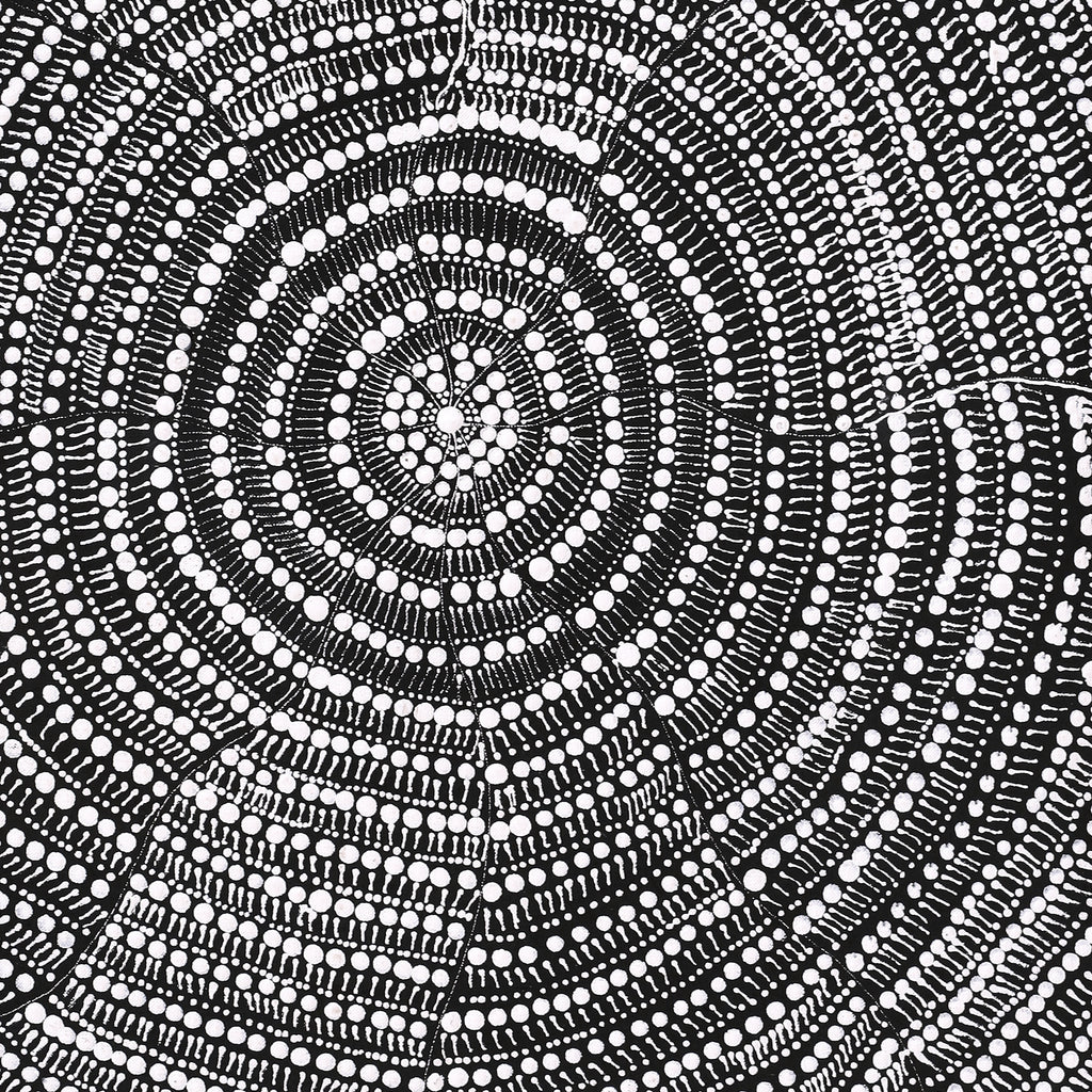 Aboriginal Artwork by Janie Napangardi Williams, Ngarlkirdi Jukurrpa (Witchetty Grub Dreaming), 76x61cm