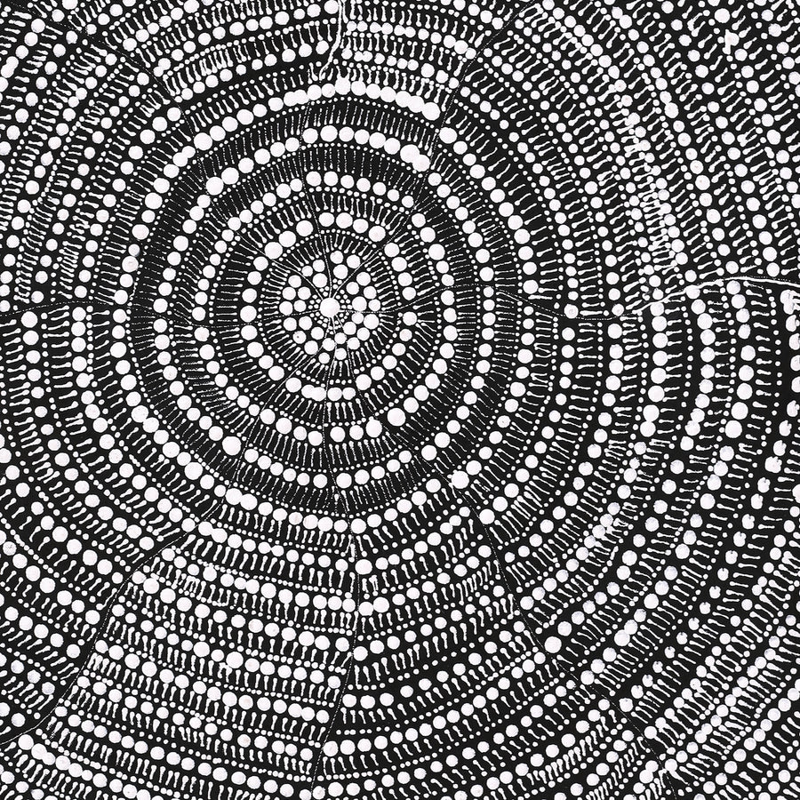 Aboriginal Artwork by Janie Napangardi Williams, Ngarlkirdi Jukurrpa (Witchetty Grub Dreaming), 76x61cm