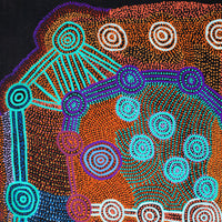 Aboriginal Artwork by Jarred Jangala Robertson, Ngapa Jukurrpa (water Dreaming) - Puyurru, 152x91cm