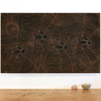Aboriginal Artwork by Jason Japaljarri Woods, Yankirri Jukurrpa (Emu Dreaming) - Ngarlikirlangu, 76x46cm