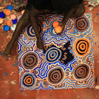 Aboriginal Artwork by Jeani Napangardi Lewis, Mina Mina Jukurrpa - Ngalyipi, 91x91cm