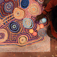 Aboriginal Artwork by Jeani Napangardi Lewis, Mina Mina Jukurrpa - Ngalyipi, 122x107cm