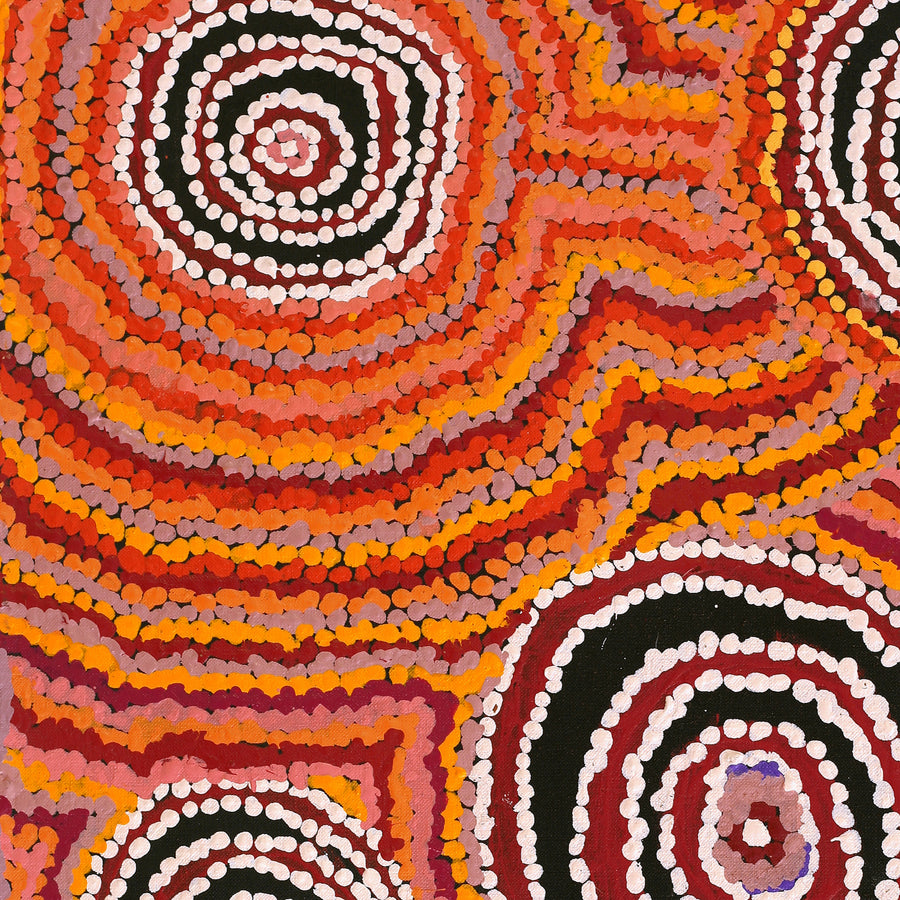 Aboriginal Artwork by Jeani Napangardi Lewis, Mina Mina Jukurrpa, 61x46cm